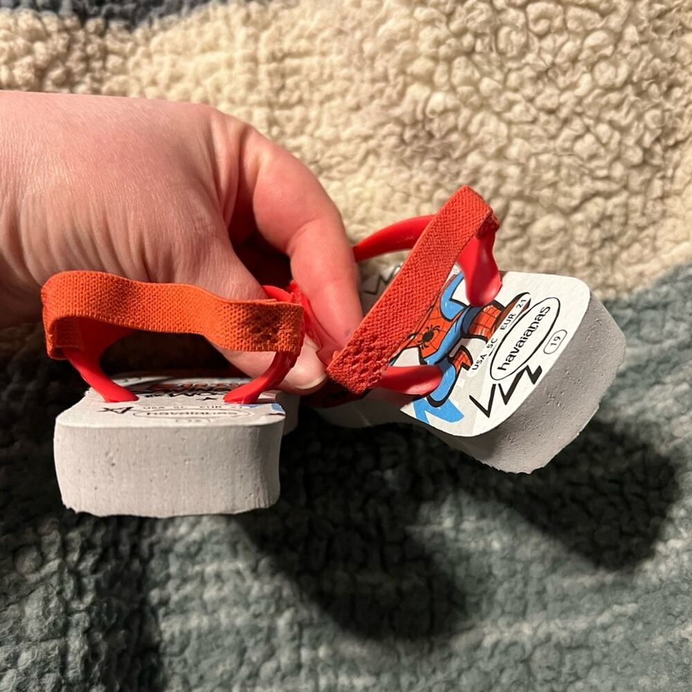 Havaianas Marvel Spider Man Toddler Sandals Size 5C EU 21 Flip Flops Red Kids - Picture 6 of 7